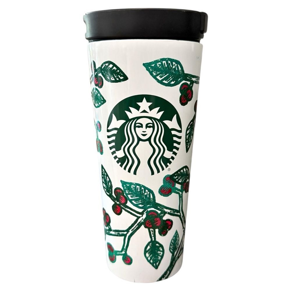Starbucks Holly Berry 16 Ounce Christmas Holiday Collectible Travel Tumbler.